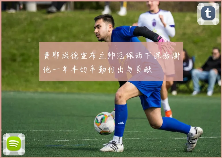 费耶诺德宣布主帅范佩西下课感谢他一年半的辛勤付出与贡献